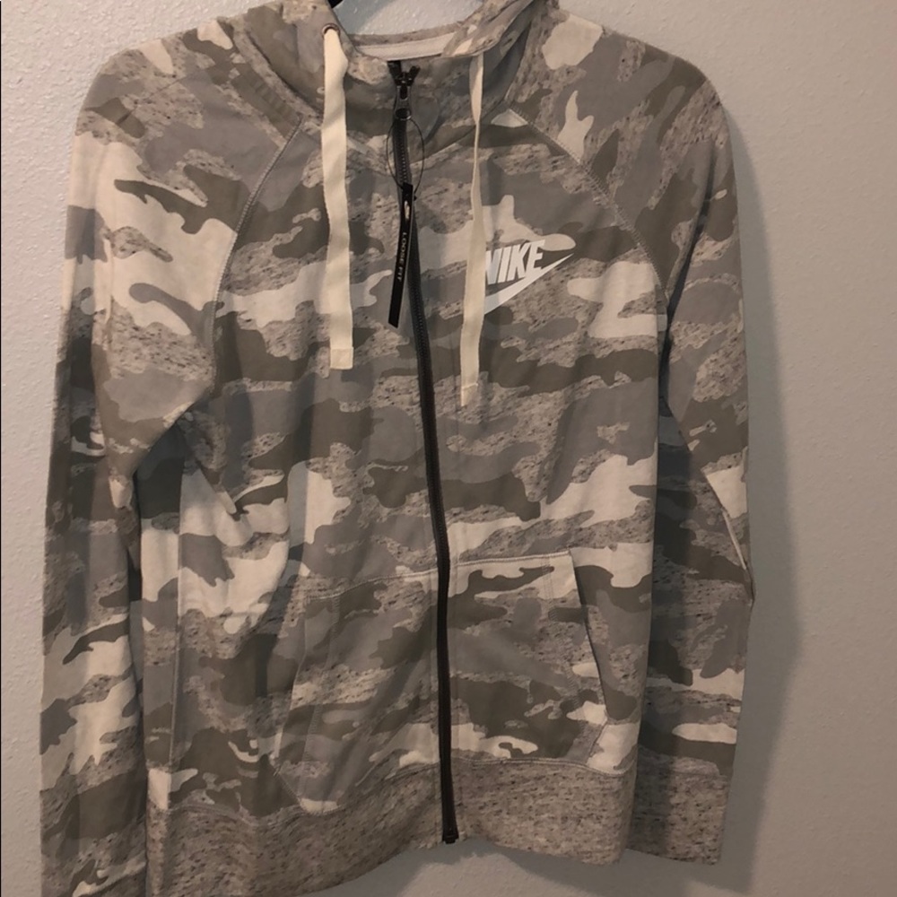 Nike camo vintage zip up